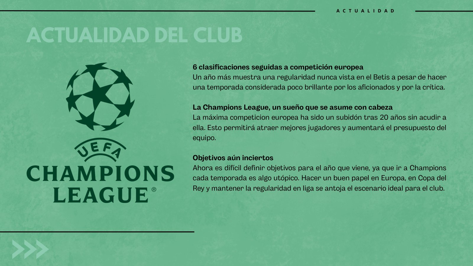 Real Betis Balompié · planificación deportiva